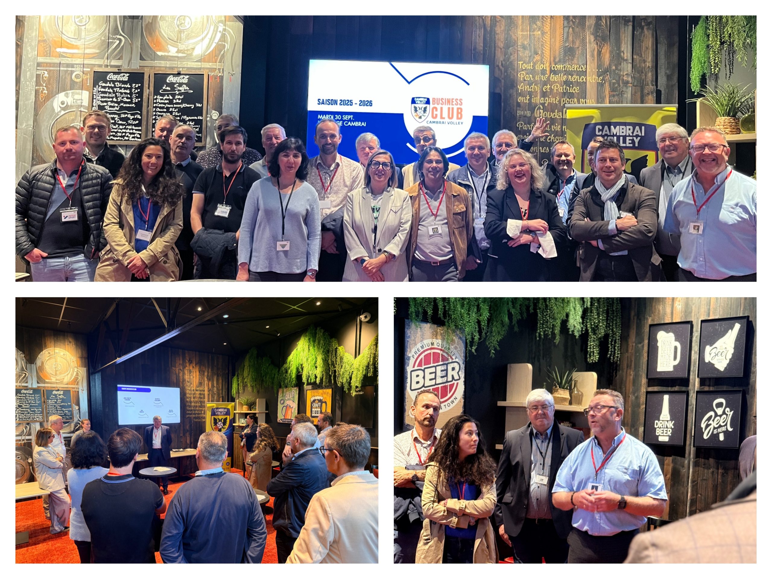 Montage photo du 1e rendez-vous business club de la saisons 2025-2026
