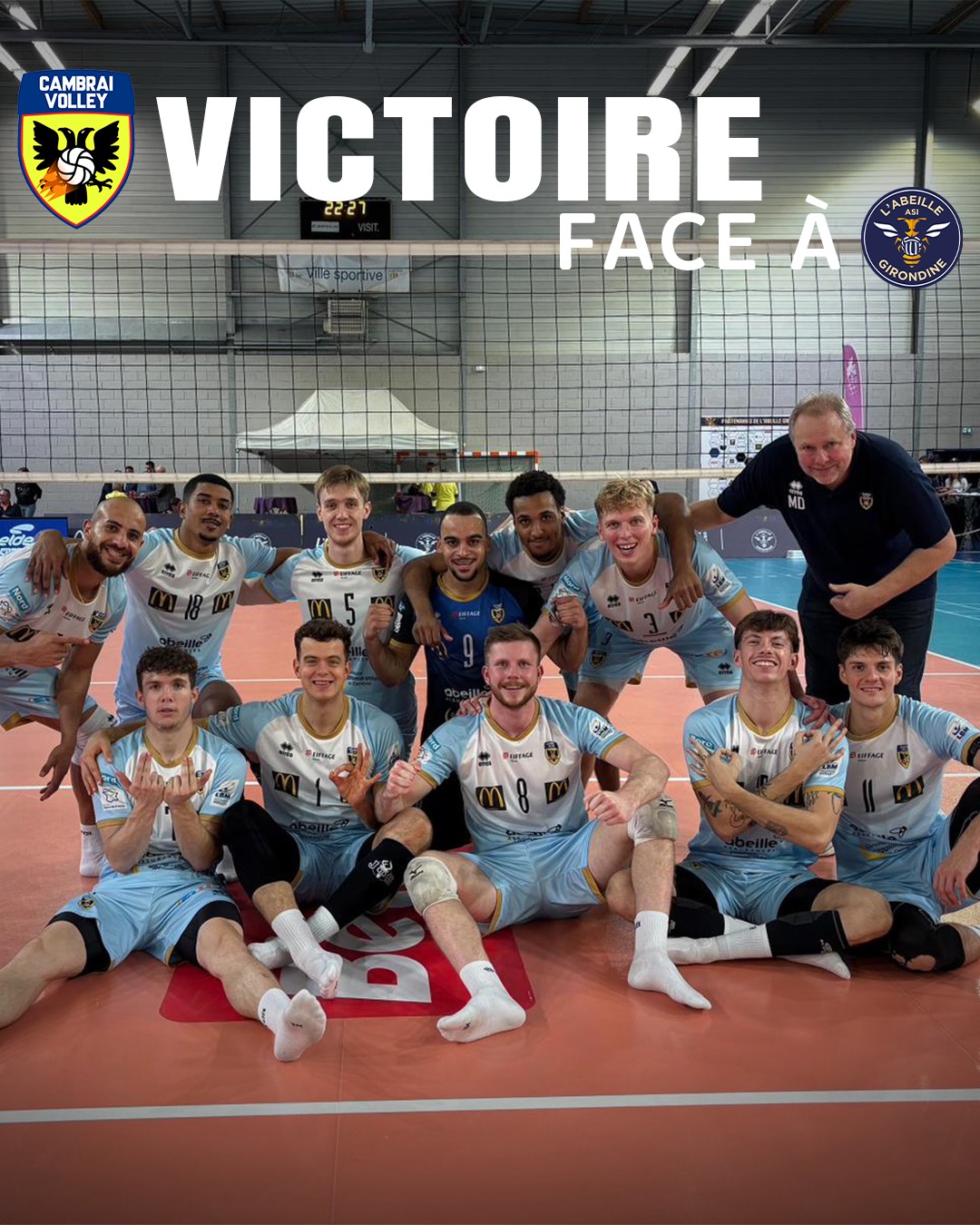 equipe cambrai volley victoire saint jean illac 21.10.2025