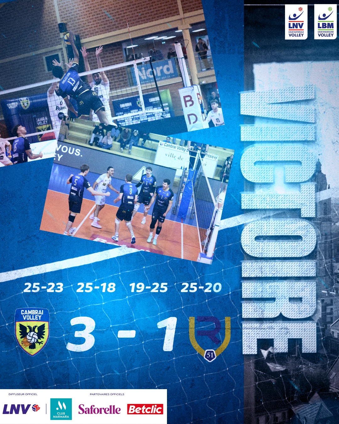 visuel victoire du match cambrai-reims du 8 novembre 2025